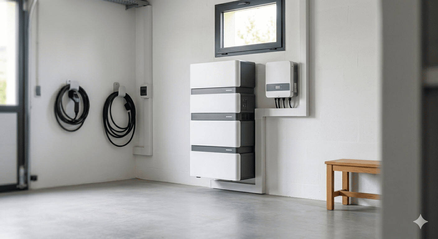 Batterie domestique de stockage d'énergie solaire avec système EMS intégré