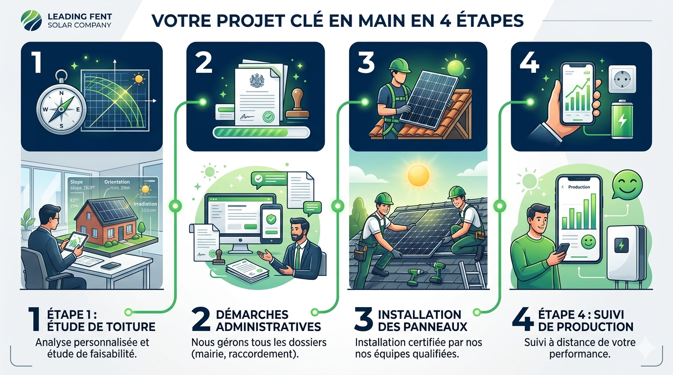 Processus clé en main Nord Solar – de l'étude à la mise en service
