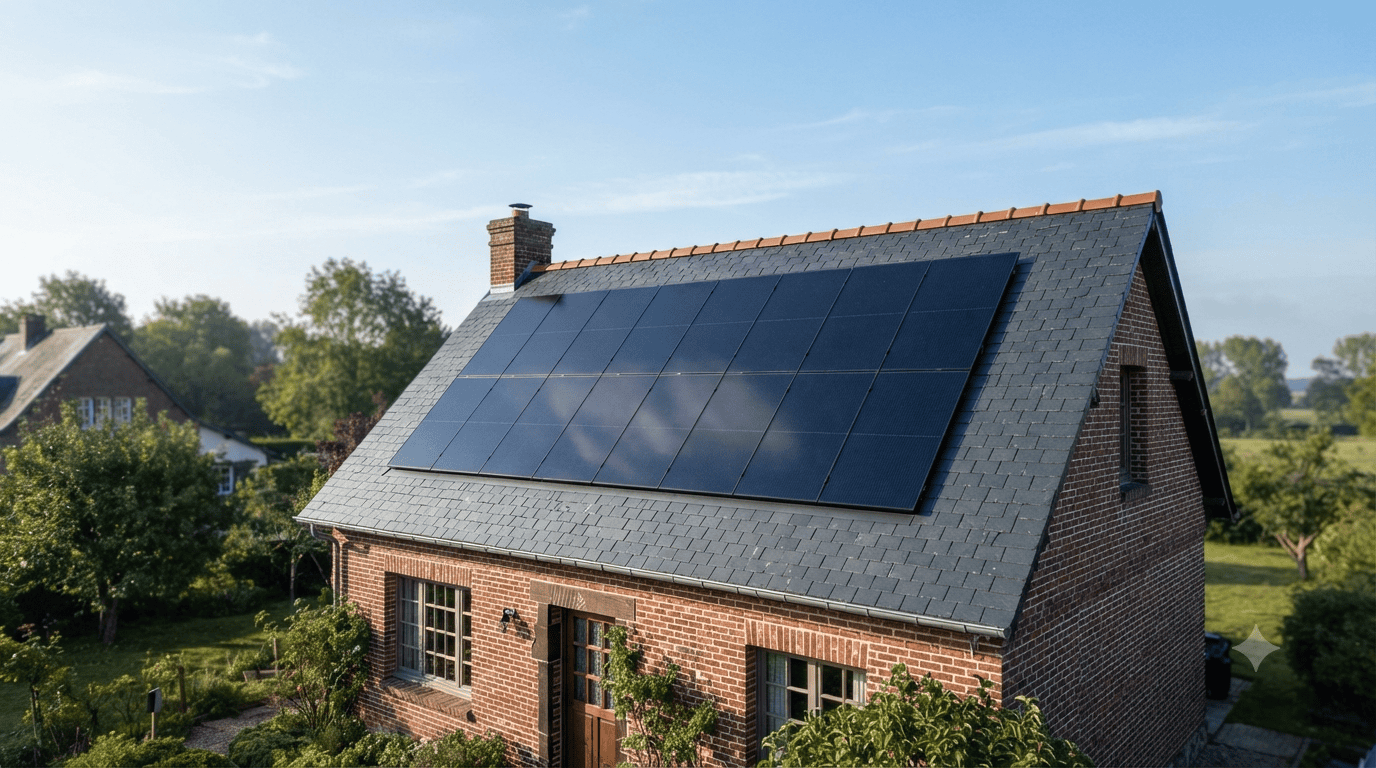Pose de panneaux solaires par une équipe professionnelle