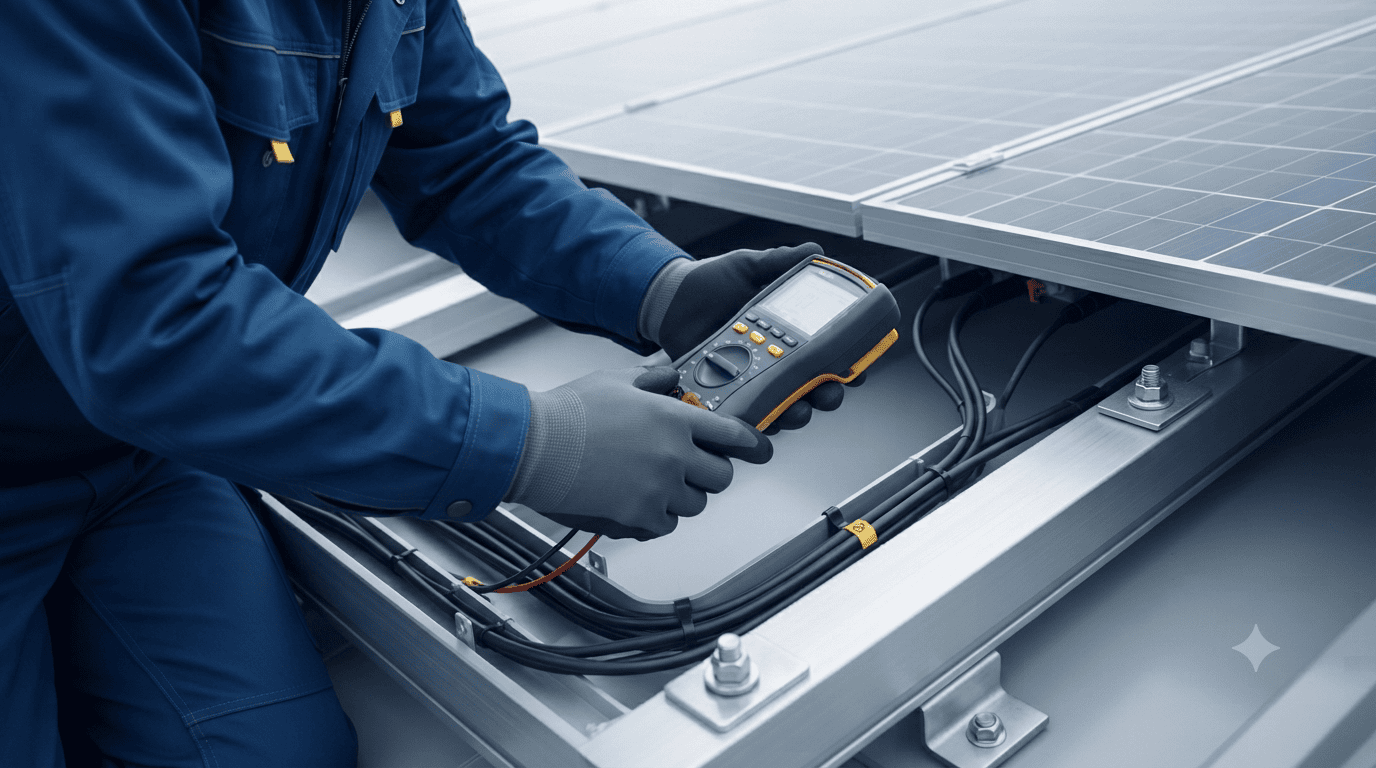 Illustration d'une installation photovoltaïque professionnelle