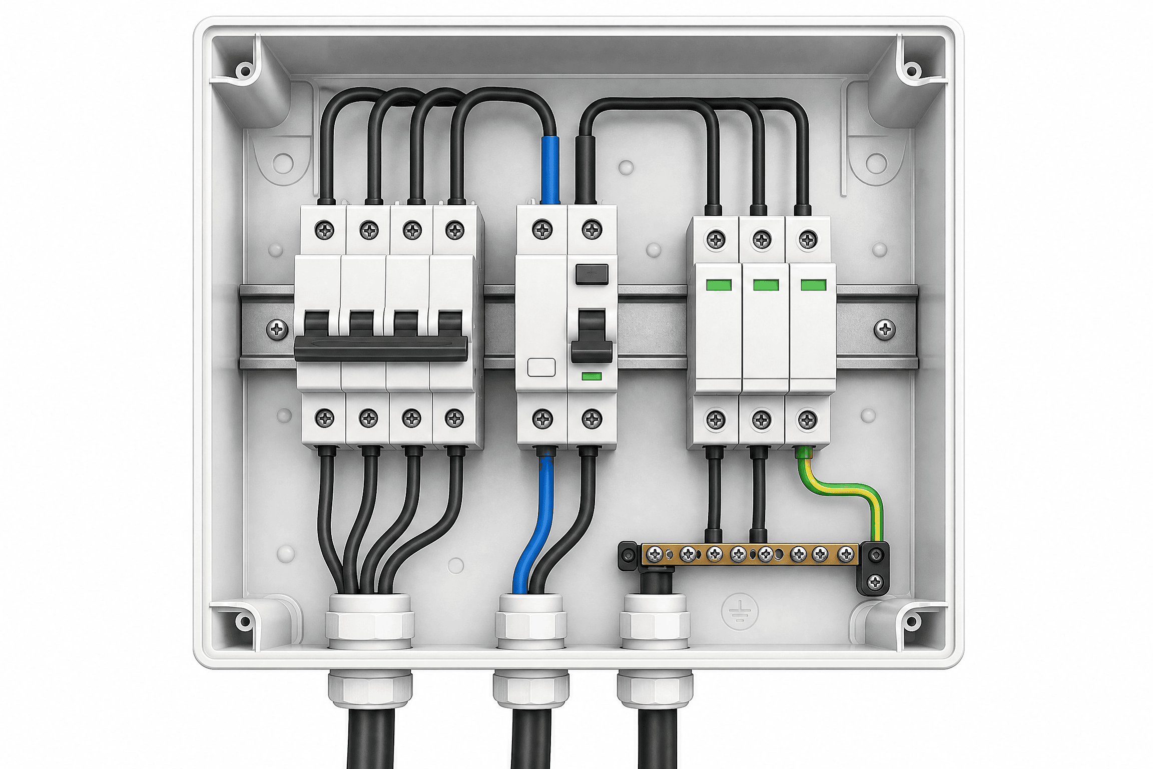 Schéma du tableau électrique avec protections